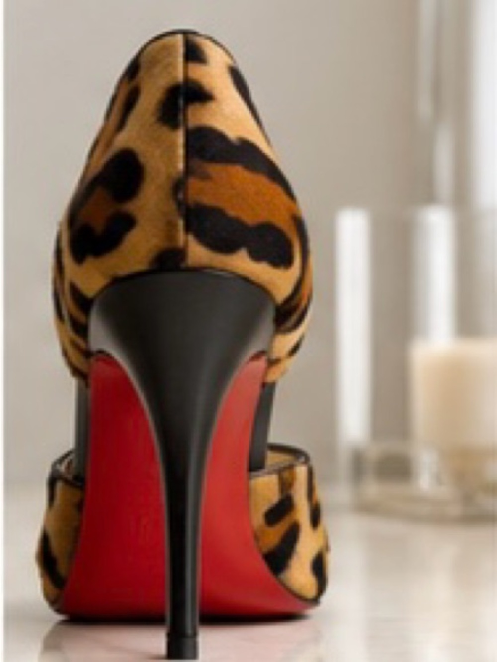 Authentic Christian Louboutin Maryl Leopard Calf Hair 120 d'Orsay Platform Pumps - Picture 7 of 10
